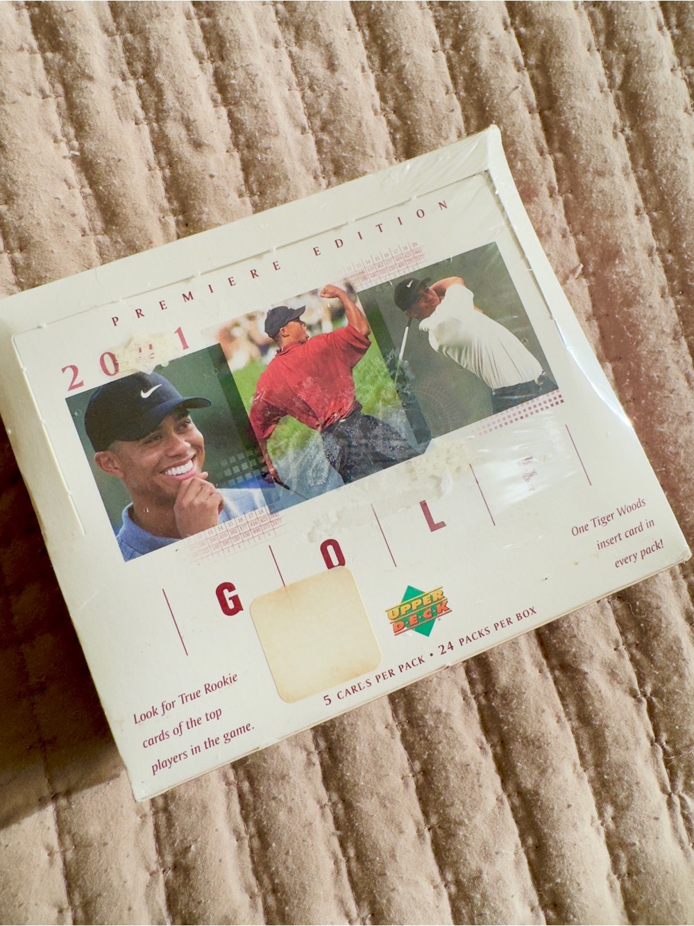 NEVER OPENED Upper Deck 2001 Premiere Edition GOLF TRADING CARDS Box - 24 packs